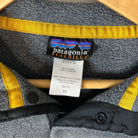 Patagonia Men’s Black & Grey Fleece Synchilla Pullover Jacket - Picture 5 of 5